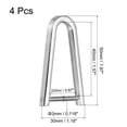 thumbnail image 2 of Uxcell D-Rings Screw in Shackle, 4Pack 50mm Horseshoe U Shape D Ring for Bag DIY, Silver, 2 of 4
