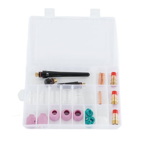 

2024 TIG Welding Torch Consumables Temperature Resistant Gas Lens Ceramic Nozzle Electrode Clip Set