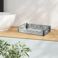 thumbnail image 6 of TISHITA Bathroom Storage Rack Cosmetic Storage Tray Decor Decorative Tray Bathroom Vanity Tray Jewelry Tray for Dorm Shampoo Perfumes Clear Gray 1 Layer, 6 of 8