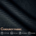 thumbnail image 6 of 133" Cloud Couch, Black Boneless Sectional Sofa for Living Room, 6-Seater U-Shaped Sofa, Corduroy Deep Seat with 2 Ottomans and Cup Holders, No Assembly, 6 of 14