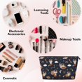 thumbnail image 3 of Makeup Bag - Space Music Fox Cosmetic Bag Portable Travel Toiletry Bag for Women Small Make Up Organizer Bag Zipper Pouch Travel Essentials, 3 of 8