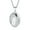 Silver-C, variant on Womens Vintage Style Floral Design Small Oval Shape Photo Locket Necklace Pendant .925 Sterling Silver