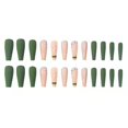 thumbnail image 3 of Uñas postizas adhesivas Magrace con flores verdes y pedrería, 24 piezas, 3 of 6