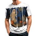 thumbnail image 3 of Halloween Shirts for Men Short Sleeve Round Neck Pumpkin Bat Print Pullovers Causal Loose Funny T Shirts, 3XL, 3 of 7