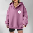 thumbnail image 2 of kamemir Comfort Hoodies for Anxiety Womens Oversized Sweatshirt Color Block Crew Neck Long Sleeve Shirt Casual Loose Pullover Top Y2K Clothes(Purple,XL), 2 of 6