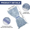 thumbnail image 4 of 3 Pack Heavy Duty Commercial Mop Head Replacement,Looped End String Cotton Mop Heads,Industrial Wet Mops Refill for Floor Cleaning(Blue), 4 of 7
