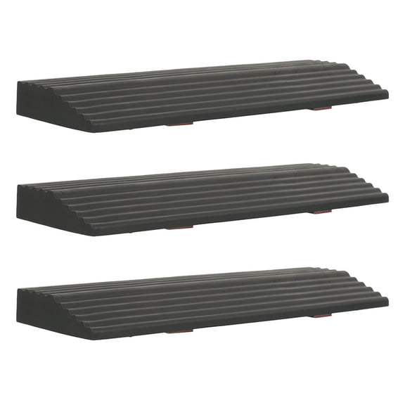 VORCOOL 3Pcs Indoor Outdoor Rubber Threshold Ramp Portable Door Ramp for Robot Vacuums