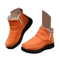 thumbnail image 2 of CAICJ98 Women Snow Boots Warm Lined Ankle Booties Non Slip Outdoor Shoes Waterproof Winter Boots for Women (Orange,Size 10), 2 of 7