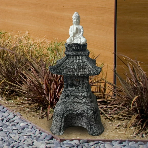 Angelo Décor Statue lanterne Bouddha illuminée