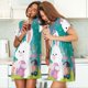 thumbnail image 4 of Disketp Happy easter para Camisón Corto de Manga Corta para Mujeres, Camisón Cómodo con Escote Redondo, Bonito y Confortable, 4 of 6
