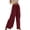 Claret, variant on Ruffle Pants Women High Waist Stylish Ruffled Slacks Loose Fit Wide Leg Beach Palazzo Pants for Holiday Travel