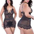 thumbnail image 5 of Levmjia Women Lace Trim Nightgown Solid Spaghetti Strap V Neck Ruffle Hem Mini Slip Dress Spring Summer Home Sleep Soft Breathable Stretchy Elegant Sheer Lingerie Night, 5 of 5