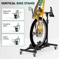 thumbnail image 5 of Vertical Bike Stand, Freestanding Space-Saving Bike Rack with Adjustable Height for Wheels Sizes up to 29”, Indoor Bike Storage Rack for Garage & Apartment, Upright Bicycle Floor Holder, 5 of 9