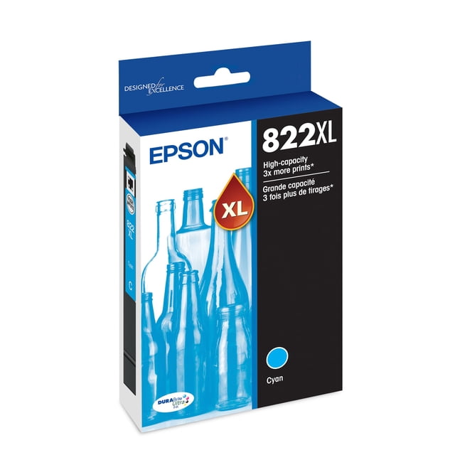 Cartucho de tinta Epson 822 DuraBrite de ultra alta capacidad cian