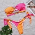 thumbnail image 5 of Daisyyozoid Womens Swimwear One Piece Clearance Crystal Diamond Bikini Detachable Chest Pad Patchwork Wipe Chest Strap Split Swimsuit, 5 of 5