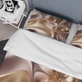 thumbnail image 4 of Designart "Elegant Pink and Gold Sophistication X" Abstract Liquid Ink Bedding Covert Set - Modern Pink Abstract Bed Set With 2 Shams, 4 of 6