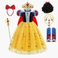 thumbnail image 2 of Vestido de princesa Blancanieves para niña, disfraz con capa, vestido de baile de encaje para Halloween, fiesta de cumpleaños, vestido de Cosplay para niños de 2 a 10 años Fivean unisex, 2 of 2