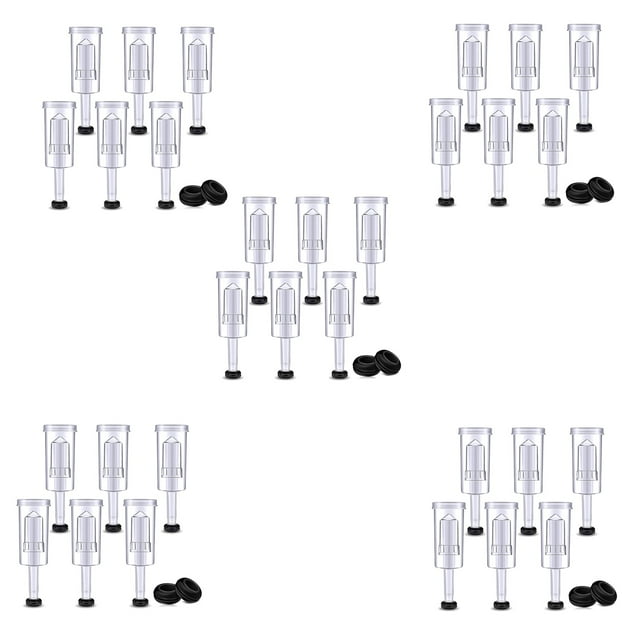 Airlock Set for Fermentation, 100 Pieces Silicone Grommets and 6 Pieces Plastic Airlock for Preserving, Making Wine