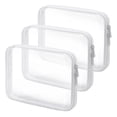 thumbnail image 1 of Neceser de Aseo Transparente 3 Pcs, Bolsa de Cosméticos Impermeable, Organizador Bolsas de Viaje Portátil de Plástico Duro para Viajes, Baño y Organización, 1 of 4