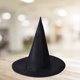 thumbnail image 2 of Sombrero de bruja creativo, genial y atractivo para niña, gorra con visera negra, sombrero de bruja, decoración de fiesta para Halloween, 2 of 7