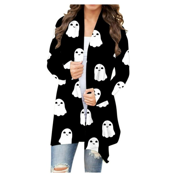 Cárdigan de moda para mujer, estampado holgado, de manga larga, abrigo, blusa, abrigo para mujer