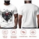 thumbnail image 4 of T-Shirts for Men, Japanese Cartoon Girl Crew Neck Cotton T-Shirt Men's Short Sleeve Black Plaid Love, 4 of 8