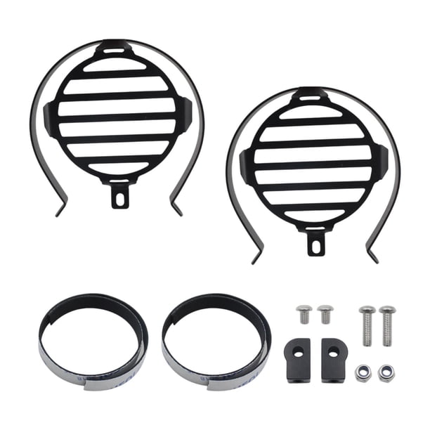 Las cubiertas de lámpara de luz antiniebla de motocicleta de 2 PCS reemplazan a un alto rendimiento portátil práctico profesional, de repuestos, de Negro