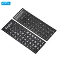 thumbnail image 3 of Unique Bargains English & French Keyboard Stickers Universal Keyboard Cover Frosted, Black Background White Lettering 2 Pack, 3 of 5