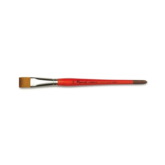 Raphael Kaerell Synthetic Short Handle Watercolor Brush, Flat, 16