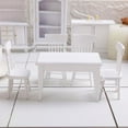 thumbnail image 3 of White Dining Table Chair Model Set 1 12 Dollhouse Miniature Furniture  Gift, 3 of 6