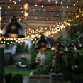 thumbnail image 2 of SAFAVIEH Claudie 10-Light G40 Black Metal Outdoor String Light with Black Shade, 2 of 7