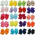 thumbnail image 3 of Grofry Hairpin 1Pack Girls Large Double Layers Hairbow Hair Bow Grosgrain Ribbon Clip, 3 of 6