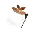 thumbnail image 1 of Tarro de vidrio con tapa de madera y cuchara, tarro para especias, tarro de vidrio para almacenamiento, tarro transparente 500 ml, 1 of 9