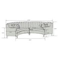 thumbnail image 7 of Pemberly Row 141" Curved Symmetry Modern Velvet Sectional Sofa in Gray, 7 of 7