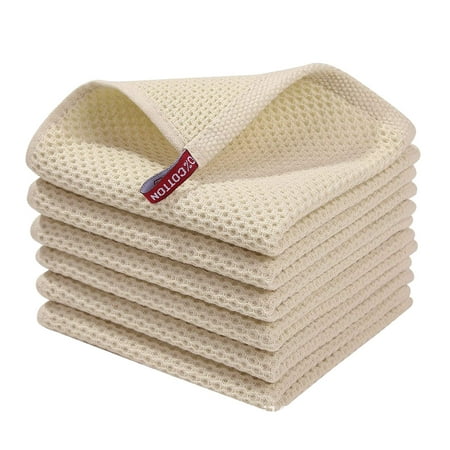 

Drying for Reusable Dishcloth Rag Set Towel Rags for Cleaning Hand Towel for Kitchen Wash for Kitchen 6 Piece Household Cleaning Cloth Pure Weave Kitchen Towel Dishwashing Grease Quick Drying