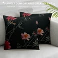 thumbnail image 3 of Chilfamy  Throw Pillow Cover Wild Blowing Floral Pattern in The Many Kind Home Decor Pillowcase Cushion Cover for Sofa Couch Bed and Car White, 3 of 5
