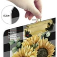 thumbnail image 3 of FMSHPON Yellow Sunflower Blackwhite Lattice Clipboard Hardboard Wood Nursing Clip Board and Pull for Standard A4 Letter 13x9 inches, 3 of 7