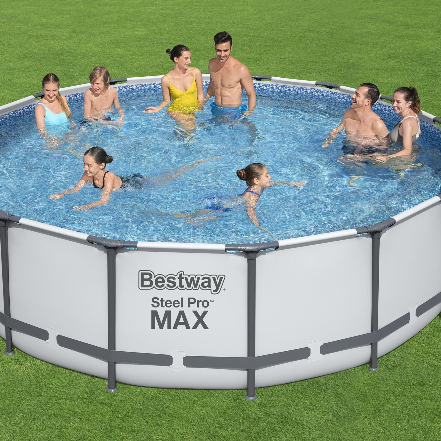 Bestway Steel Pro MAX 16' x 4' Above Ground Round Pool Set w/ Accessory Kit