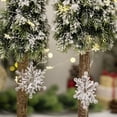 thumbnail image 5 of 6-Piece Transparent Acrylic Snowflake Hanging Ornament Set For Festive Christmas Tree And Home Party Decoration, 5 of 8