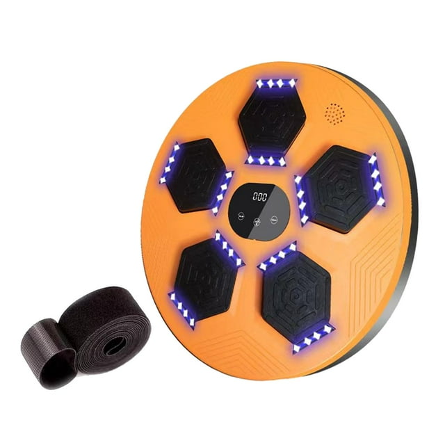 Máquina de boxeo Cola Con luz para niños y adultos almohadilla de perforación Naranja sin guantes