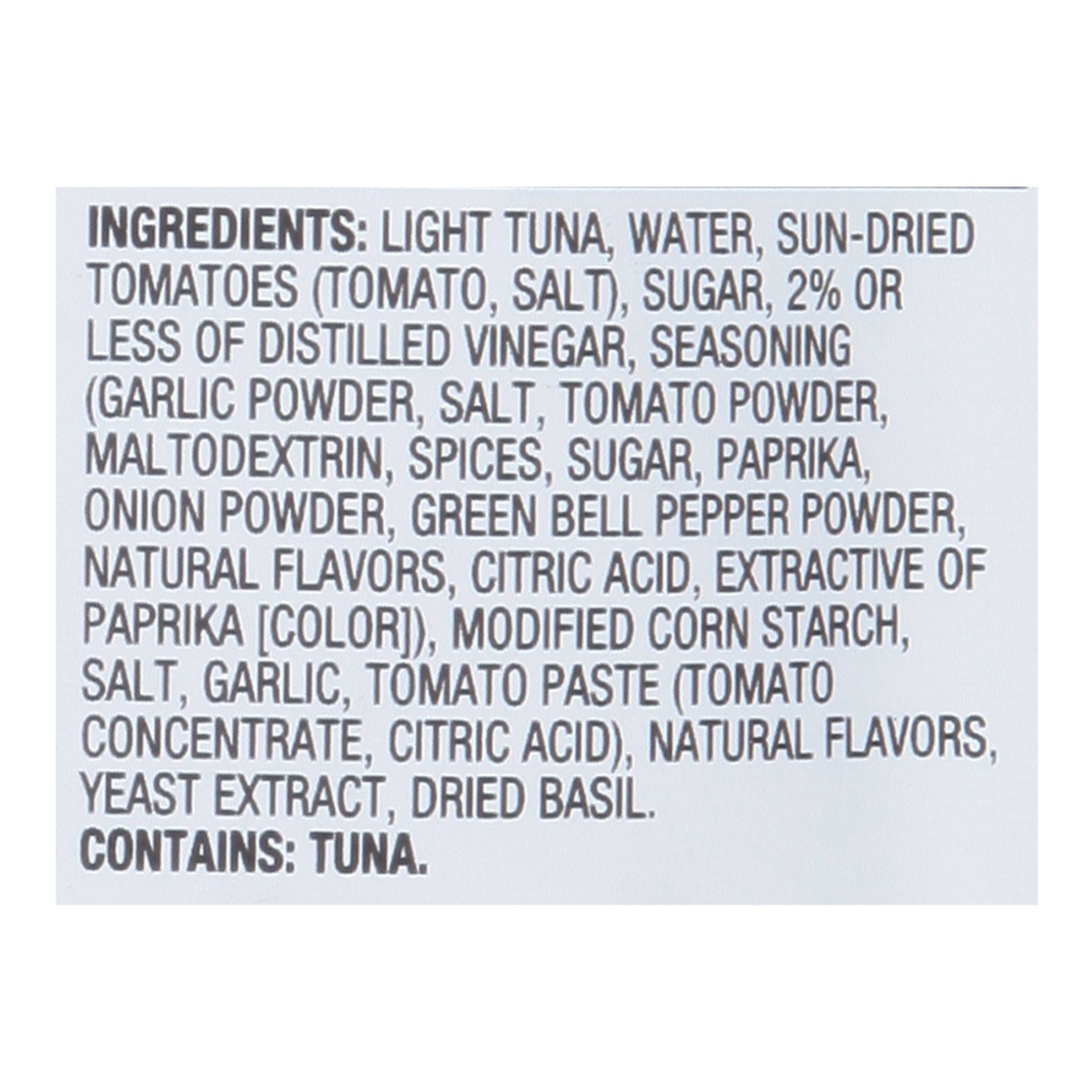 (3 pack) Bumble Bee Sun-Dried Tomato & Basil Seasoned Light Tuna, Wild Caught, Gluten Free, 15g Protein per Serving, Ready to Eat, Shelf Stable Pouch, 2.5 oz
