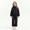 thumbnail image 2 of Girls 2 Piece Outfits Size 14-16 Girls 2 Piece Sweatsuit Fall Winter Fleece Half Zip Mock Neck Solid Sweatshirts and Sweatpants Jogger Set with Pocket, 2 of 4
