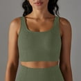 thumbnail image 5 of HAPIMO Women's Yoga Tank Tops Sports Crop Tops Summer Beach Tees Solid Color Sleeveless Fitness Square Neck Shirts Workout Casual Tops for Teen Girls Trendy Army Green, 5 of 6