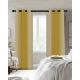 thumbnail image 3 of Yellow Ombre Blackout Curtains, Light Blocking Print Window Curtains, Modern Abstract Art Farmhouse Gradient Thermal Insulated Window Drapes for Living Room Kitchen Cafe 2 Panels, 84"W x 84"L, 3 of 9