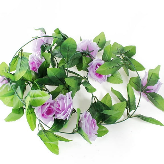 8ft Artificial Rose Garland Flower Leaf Vine Home Wedding Garden Party Decor