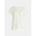 thumbnail image 4 of Positivitees Women's Sunflower Toss Graphic Seasonal Fall Tee, Sizes S-XXXL, 4 of 4