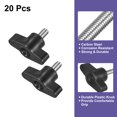 thumbnail image 3 of Uxcell 20Pack Metric Carbon Steel Clamping Screw Knob T Shaped Thumb Screws M6 x 12mm, 3 of 5