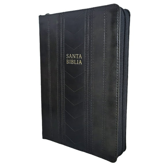 Biblia con Cierre Letra Gigante Manual RV1960, imit. piel negro con índice