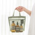 thumbnail image 2 of Lightweight Toiletry Bag Mesh Toiletry Bag with Portable Handle Quick Drying Heavy Duty Large Capacity Shower Travel Makeup Organizer Bag, 2 of 8