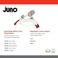 thumbnail image 6 of Juno WF Round Baffle LED Downlight, 120 Volts, 2700K/3000K/3500K/4000K/5000K, Triac Dimming, Flat Trim, Matte White, 6 of 9